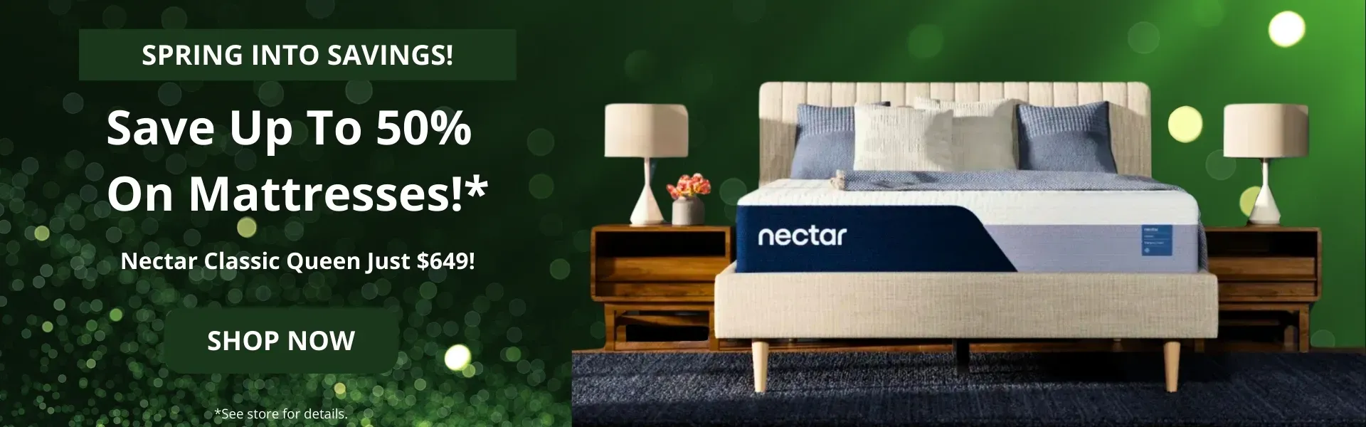 Save up to 50% off Nectar Mattresses!